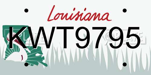 KWT9795 Louisiana License Plate
