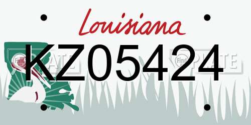 KZ05424 Louisiana License Plate