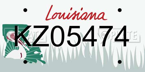 KZ05474 Louisiana License Plate