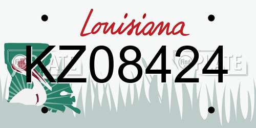 KZ08424 Louisiana License Plate