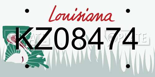 KZ08474 Louisiana License Plate