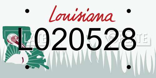 L020528 Louisiana License Plate