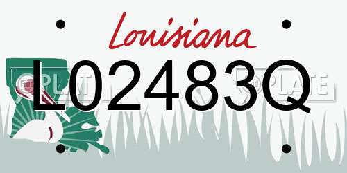 L02483Q Louisiana License Plate