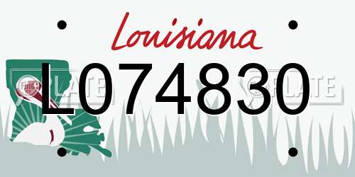 L074830 Louisiana License Plate