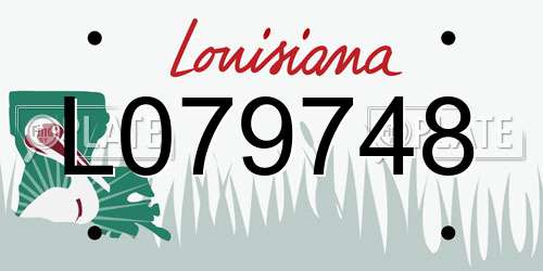 L079748 Louisiana License Plate