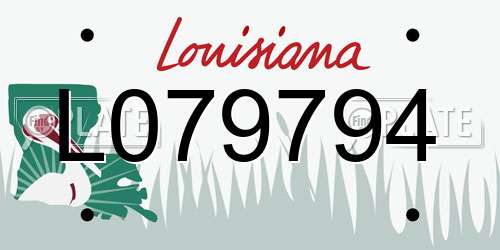 L079794 Louisiana License Plate