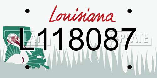 L118087 Louisiana License Plate