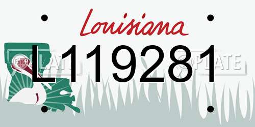 L119281 Louisiana License Plate