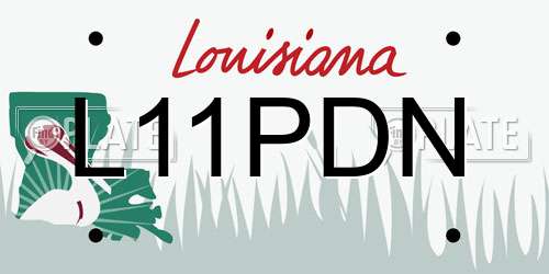 L11PDN Louisiana License Plate