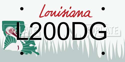 L200DG Louisiana License Plate