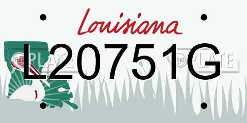 L20751G Louisiana License Plate