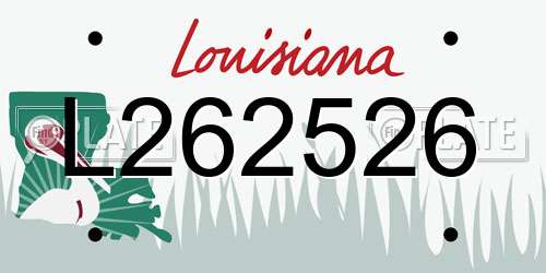 L262526 Louisiana License Plate