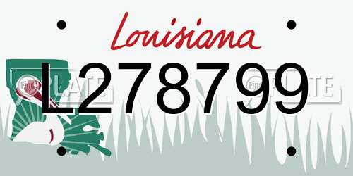 L278799 Louisiana License Plate