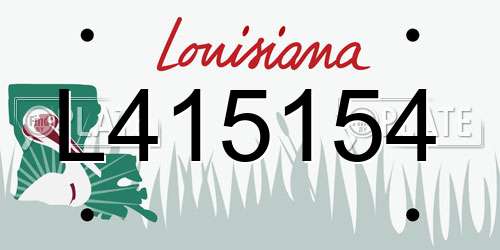 L415154 Louisiana License Plate