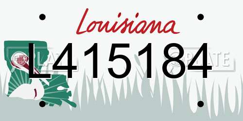 L415184 Louisiana License Plate