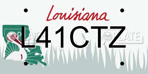 L41CTZ Louisiana License Plate