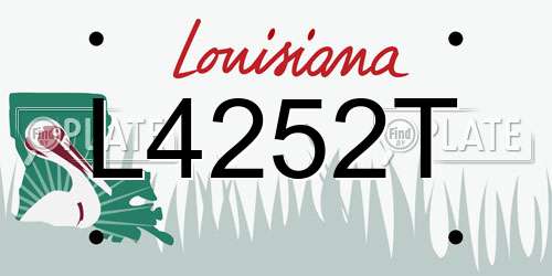 L4252T Louisiana License Plate