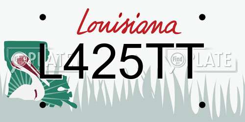 L425TT Louisiana License Plate