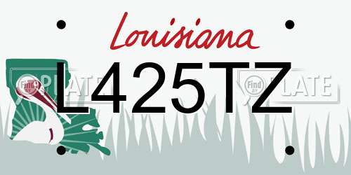 L425TZ Louisiana License Plate