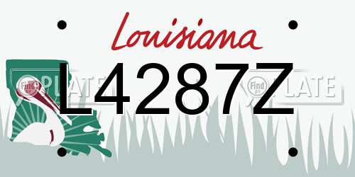 L4287Z Louisiana License Plate