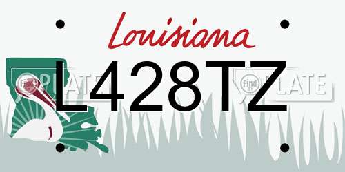 L428TZ Louisiana License Plate