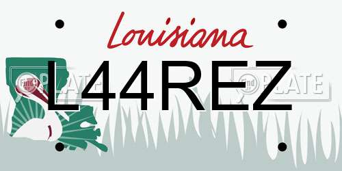 L44REZ Louisiana License Plate
