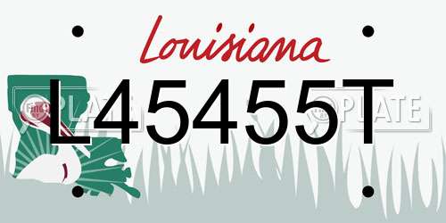 L45455T Louisiana License Plate