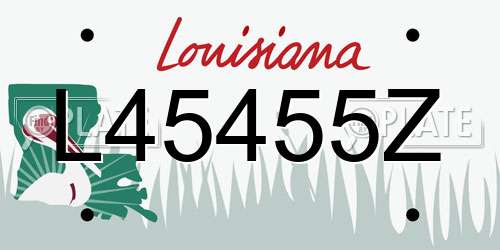 L45455Z Louisiana License Plate