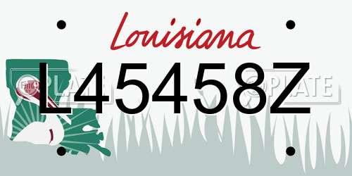 L45458Z Louisiana License Plate
