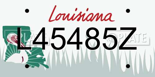 L45485Z Louisiana License Plate