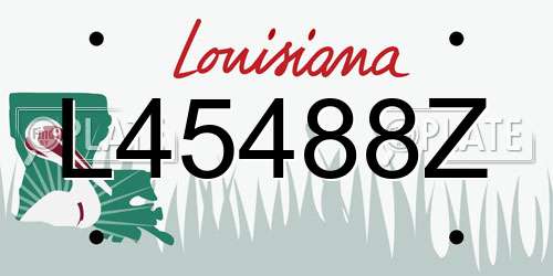 L45488Z Louisiana License Plate