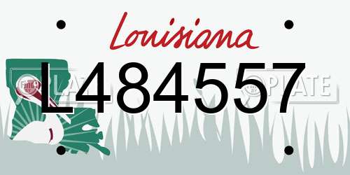 L484557 Louisiana License Plate