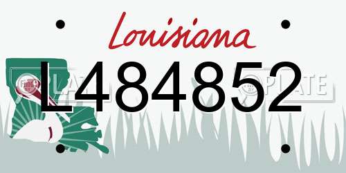 L484852 Louisiana License Plate