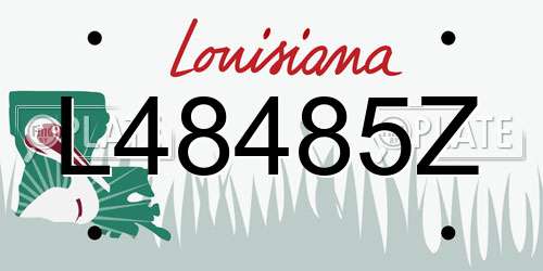 L48485Z Louisiana License Plate
