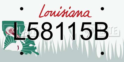 L58115B Louisiana License Plate
