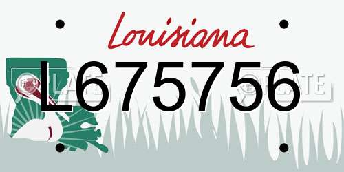 L675756 Louisiana License Plate