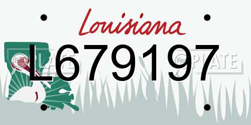 L679197 Louisiana License Plate