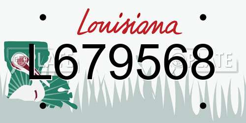 L679568 Louisiana License Plate