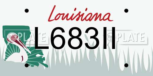 L683II Louisiana License Plate