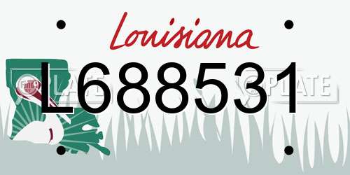 L688531 Louisiana License Plate