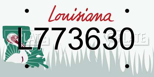 L773630 Louisiana License Plate