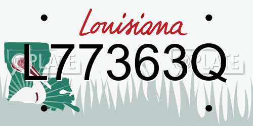 L77363Q Louisiana License Plate