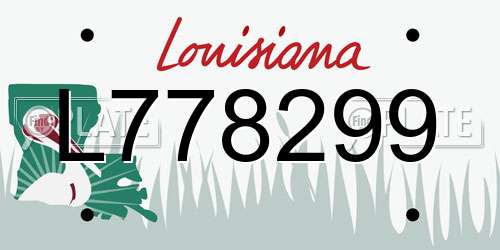 L778299 Louisiana License Plate