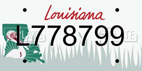 L778799 Louisiana License Plate