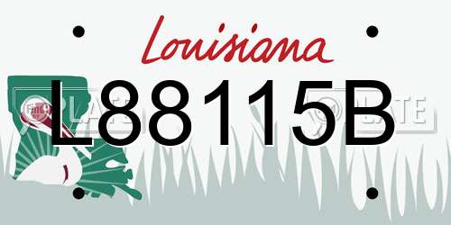 L88115B Louisiana License Plate