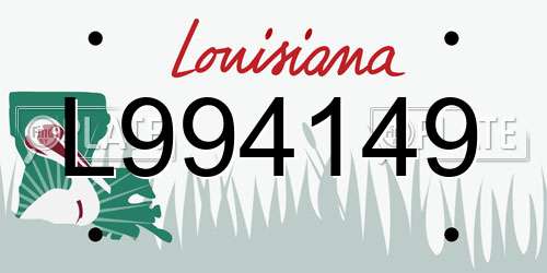 L994149 Louisiana License Plate