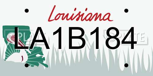 LA1B184 Louisiana License Plate