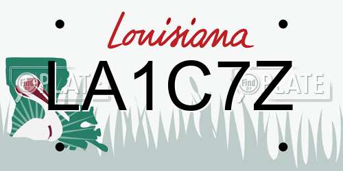 LA1C7Z Louisiana License Plate