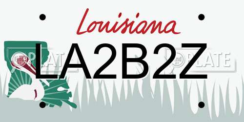 LA2B2Z Louisiana License Plate