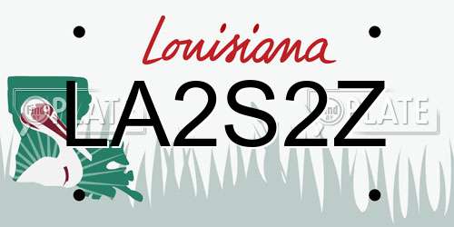 LA2S2Z Louisiana License Plate